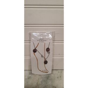 Chloe Accessory Stainless Steel Smiley Face Charms/Crystals Silver Adjustable